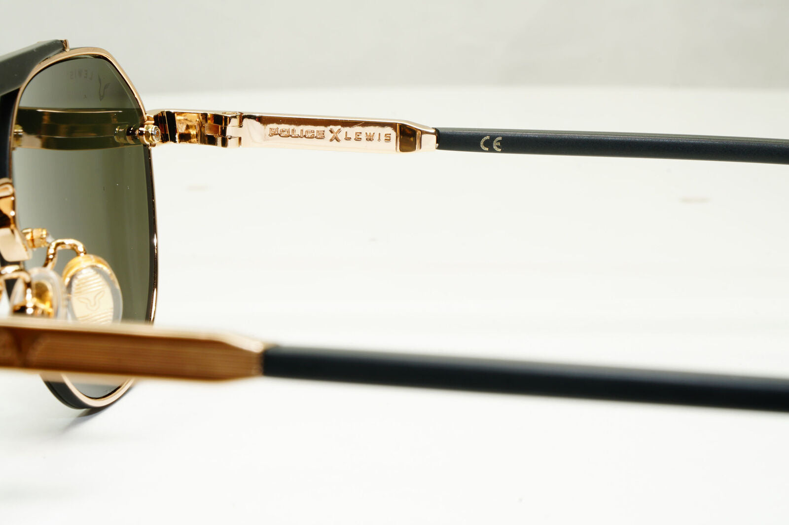Police Lewis Hamilton F1 Sunglasses Gold Grey Pilot Round SPL E19 COL 0302 54mm