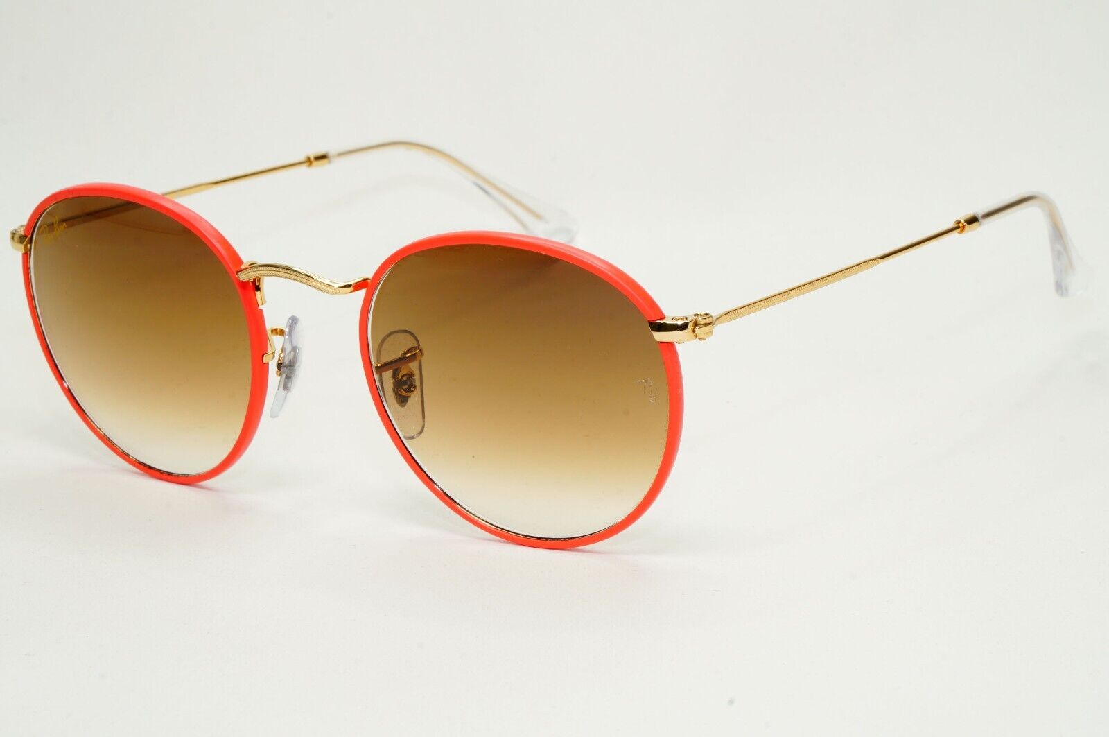 Ray-Ban Sunglasses Round Full Color Red Gold Brown Gradient RB 3447-J-M  9196/51