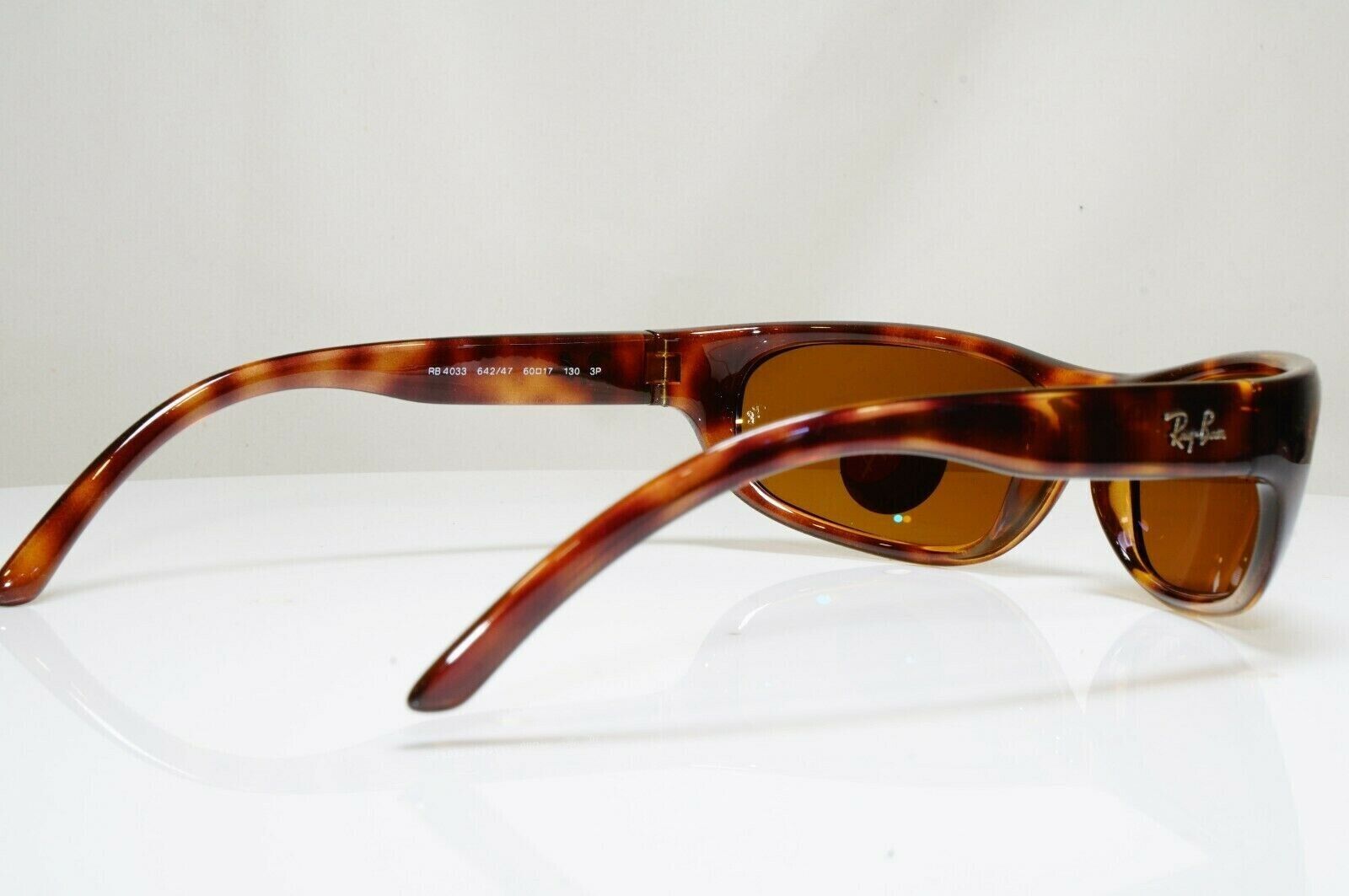 Ray-Ban Sunglasses Polarized Predator Wrap Brown Tortoiseshell RB 4033 642/47