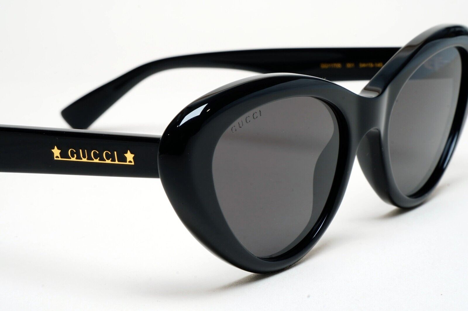 Gucci Sunglasses 2022 Black Cat Eye Glossy GG1170S 001 54mm 280125