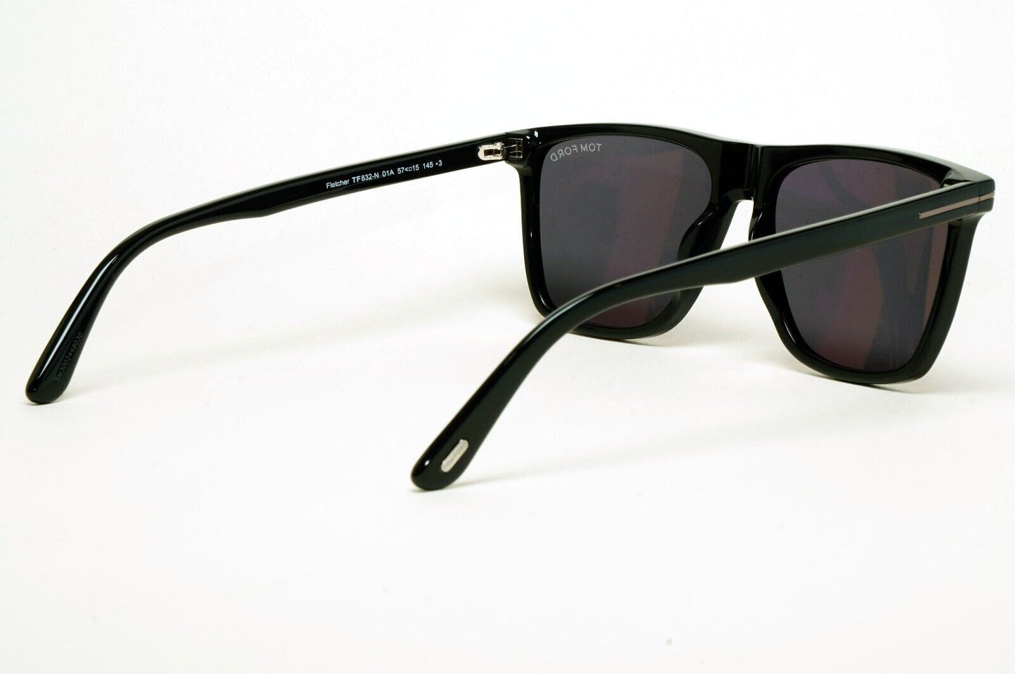 Tom Ford Sunglasses Fletcher Black Glossy Grey Smoke FT0832-N TF 832-N 01A 57mm