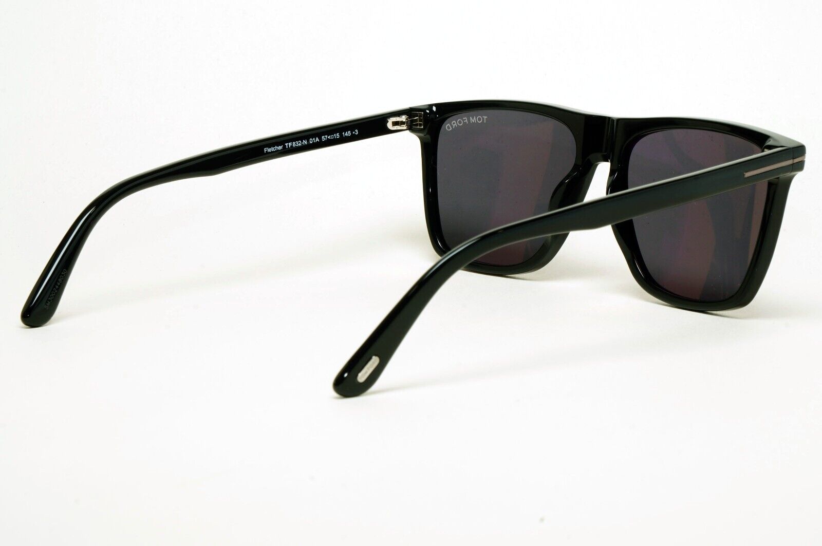 Tom Ford Sunglasses Fletcher Black Glossy Grey Smoke FT0832-N TF 832-N 01A 57mm
