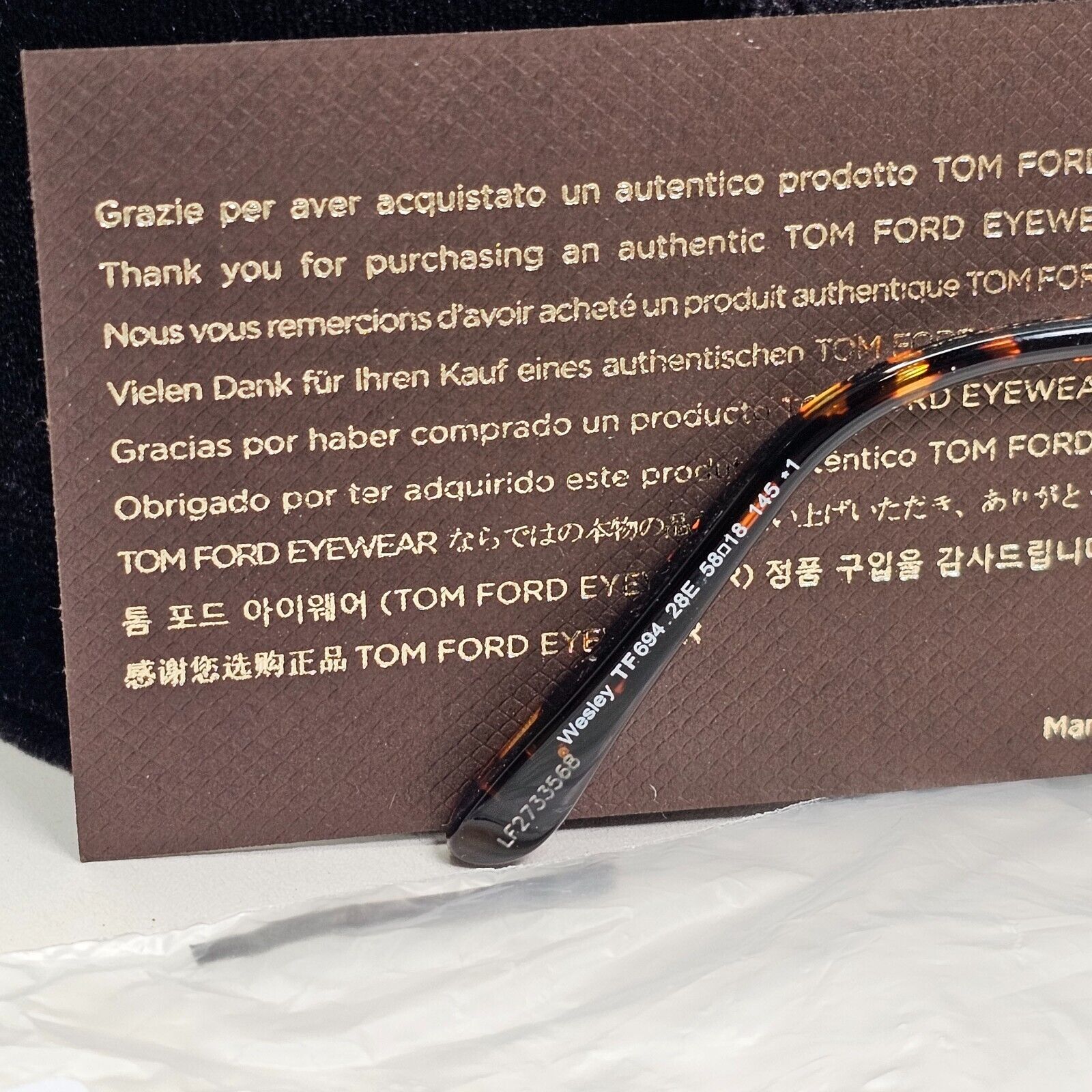 Tom Ford Sunglasses Wesley Gold Brown Tortoise Rims Round Pilot FT0694 TF694 28E
