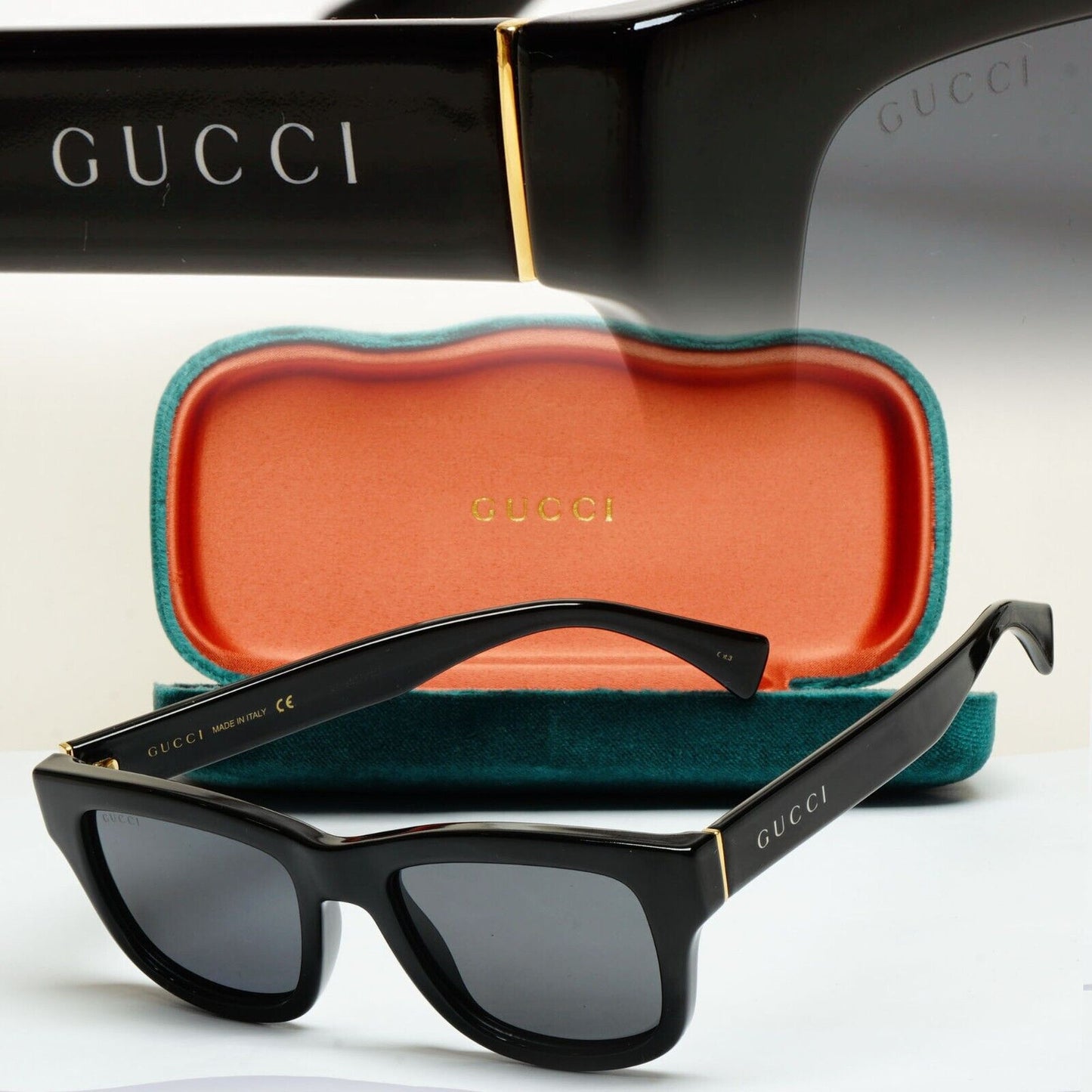 Gucci Sunglasses 2023 Black Square Glossy GG1135S 002 51mm 280125