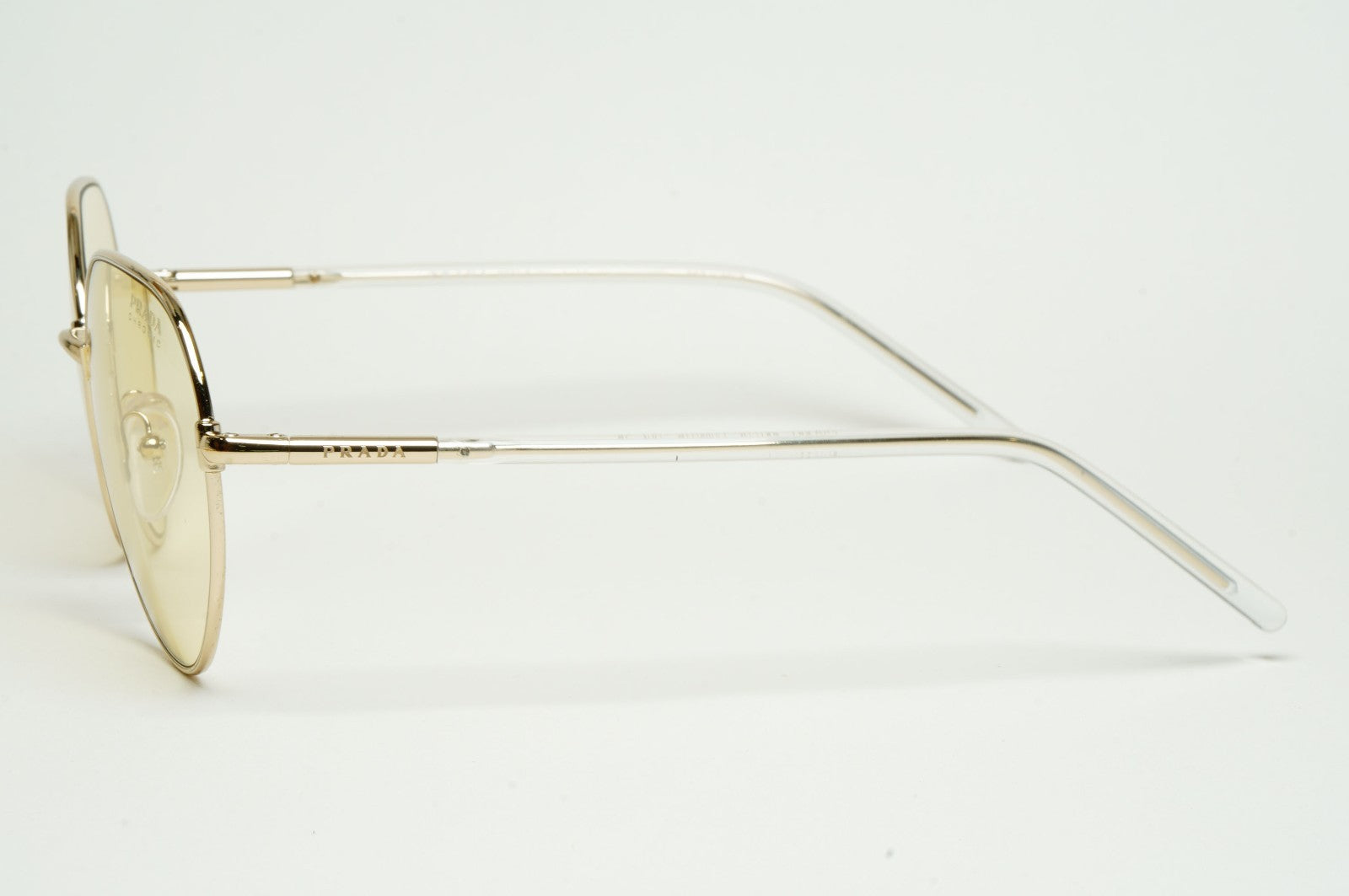 Prada Sunglasses Photochromic Gold Yellow Round PR65XS SPR 65X ZVN-01F