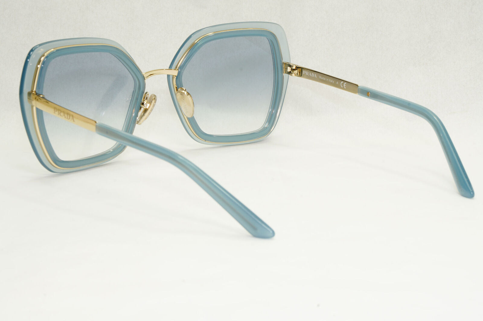 Prada Sunglasses Blue Gold Gradient Square Ceruleo Opal PR53YS SPR 53Y 06Y-03O