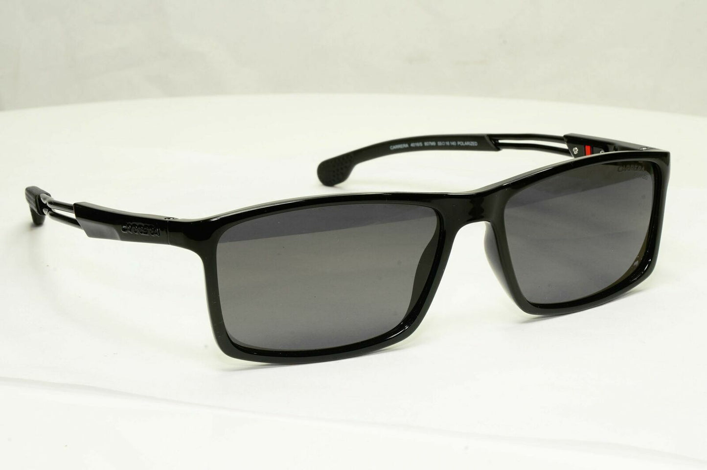 Carrera Polarized Sunglasses Black Smoke Mens Square Rectangle 4016 807M9 Sport