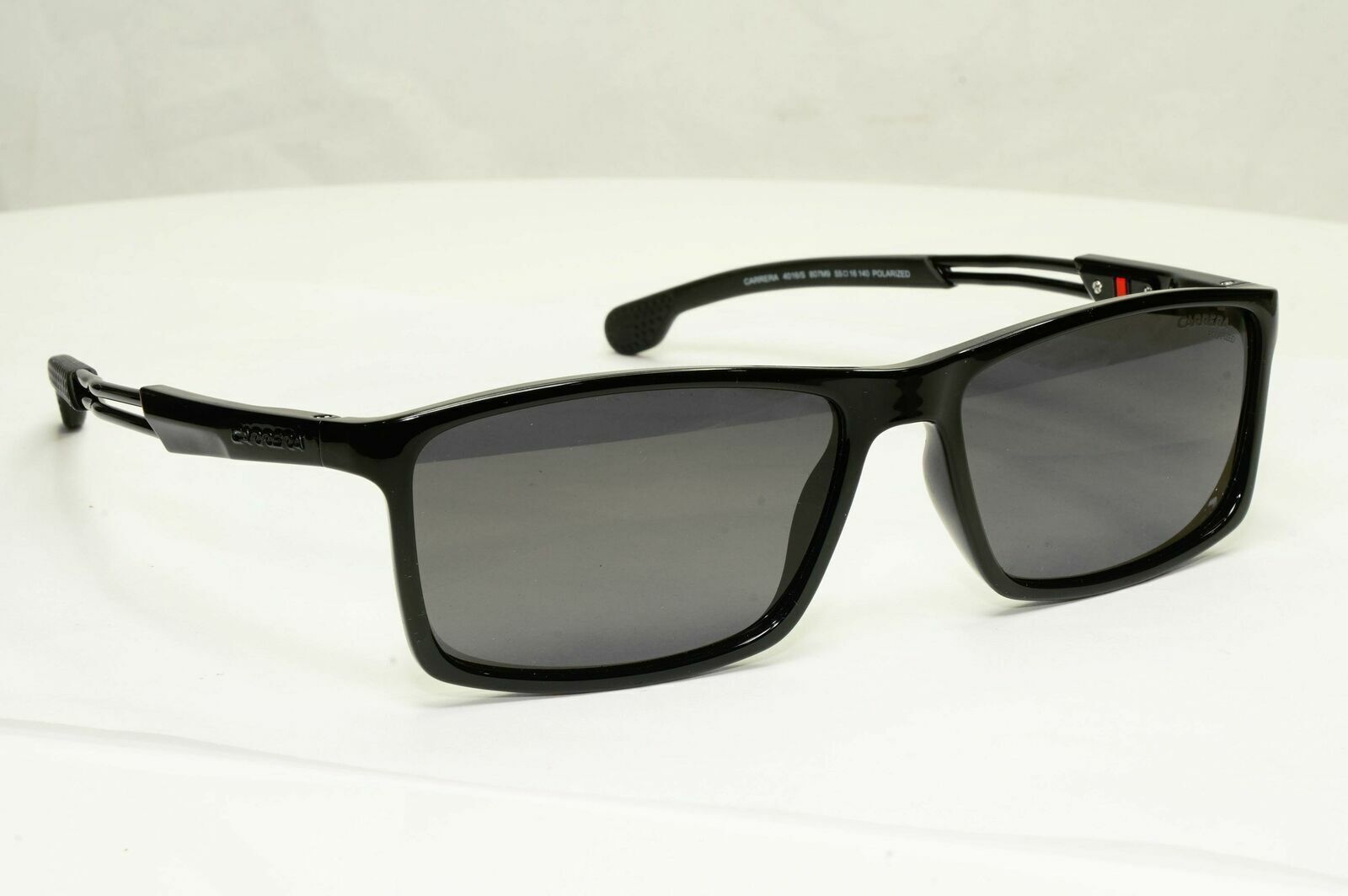 Carrera Polarized Sunglasses Black Smoke Mens Square Rectangle 4016 807M9 Sport