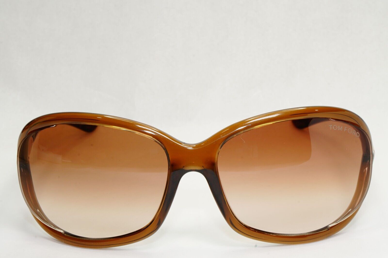 Tom Ford Sunglasses Jennifer Brown Gradient Shiny Gold Wrap FT0008 TF8 692 [A]