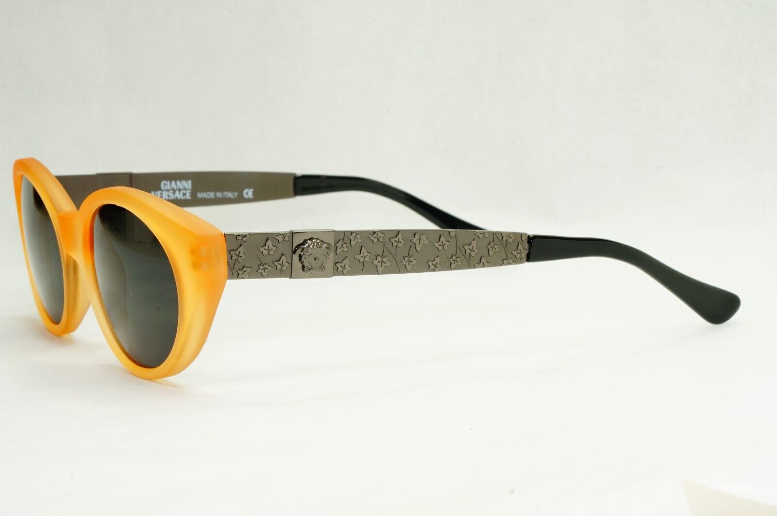 Gianni Versace Sunglasses 1996 Vintage Amber Black Gunmetal MOD 290/M COL 631