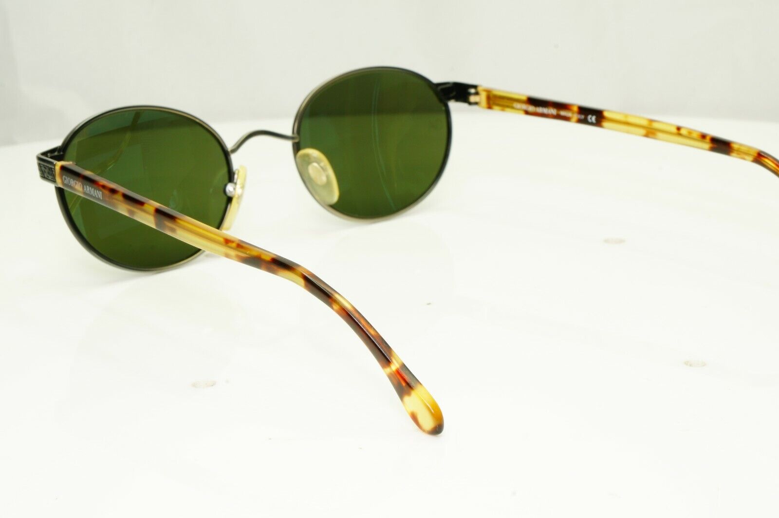 Giorgio Armani 1997 Vintage Sunglasses Gunmetal Brown Green Men 633 840 51mm