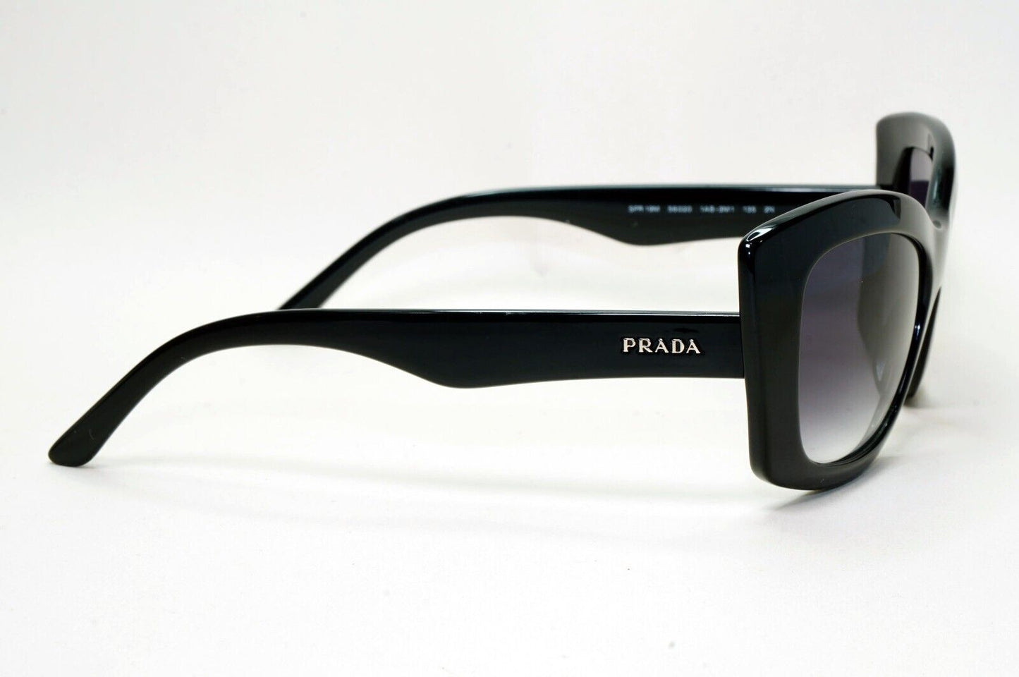 Prada Sunglasses Black Cat Eye Grey Gradient PR19MS SPR 19M 1AB-3M1 091124