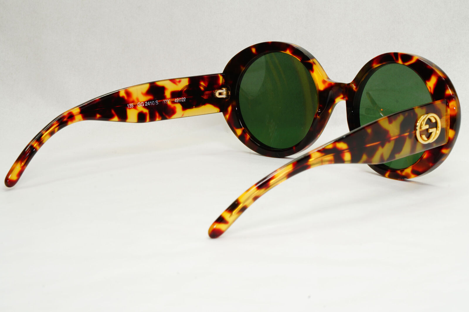 Gucci Sunglasses 2005 Vintage Round Brown Green Tortoise GG 2410/S 02Y 140124