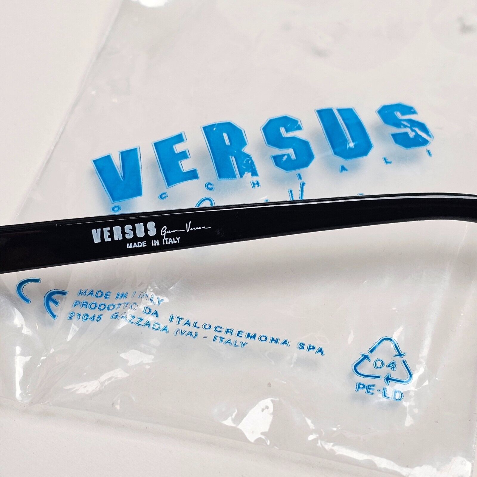Versus Sunglasses 1996 by Gianni Versace Vintage Black White MOD E10 COL 852