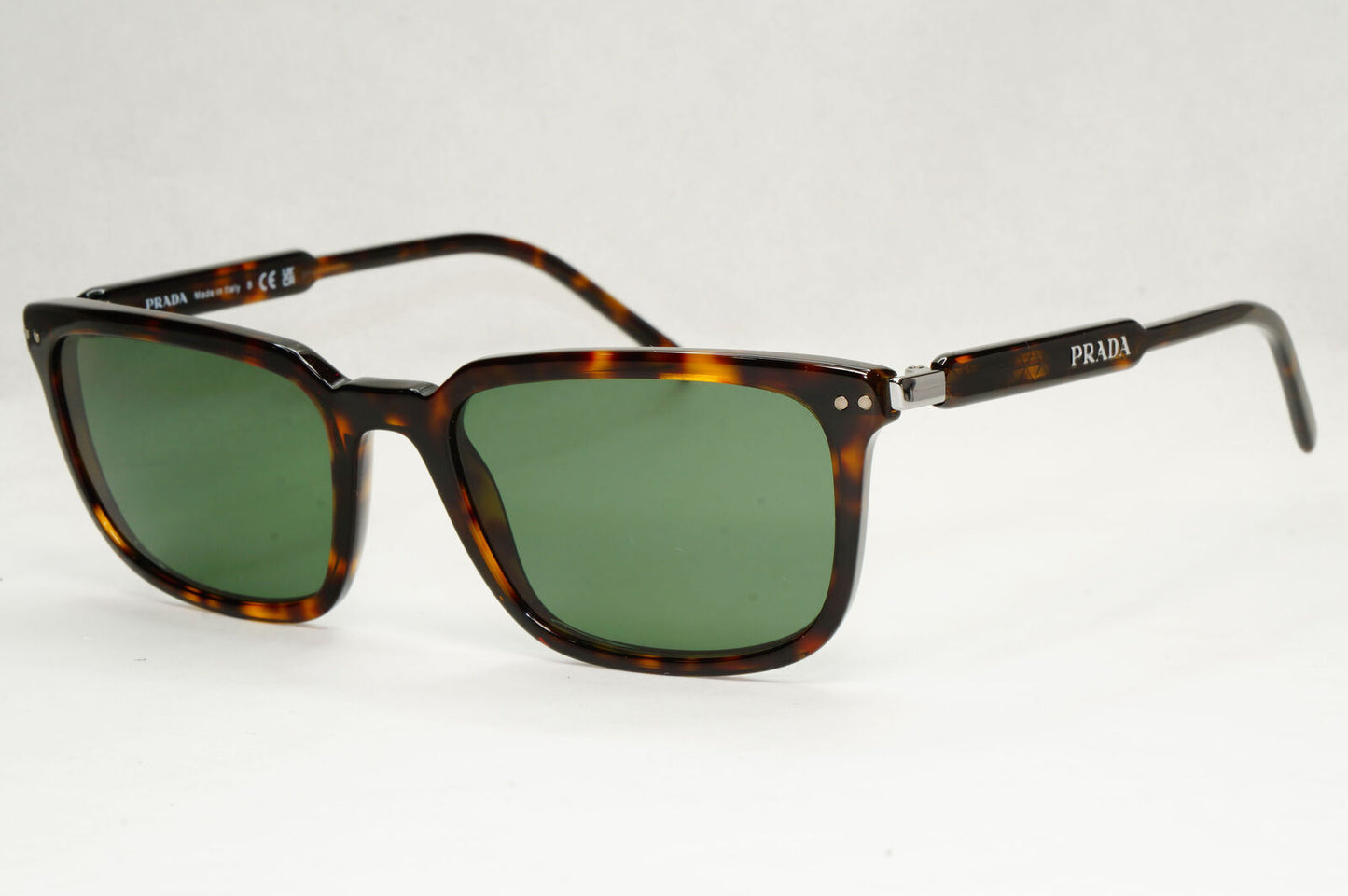 Prada Sunglasses Brown Green Square Tortoiseshell VPR 13Y PR13YV 2AU-1O1 55mm