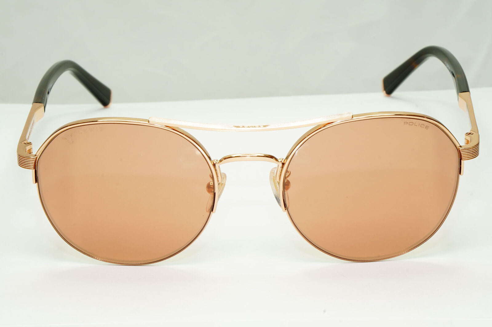 Police Lewis Hamilton F1 Sunglasses Gold Copper Mirror Round SPL A24 COL 8FCC