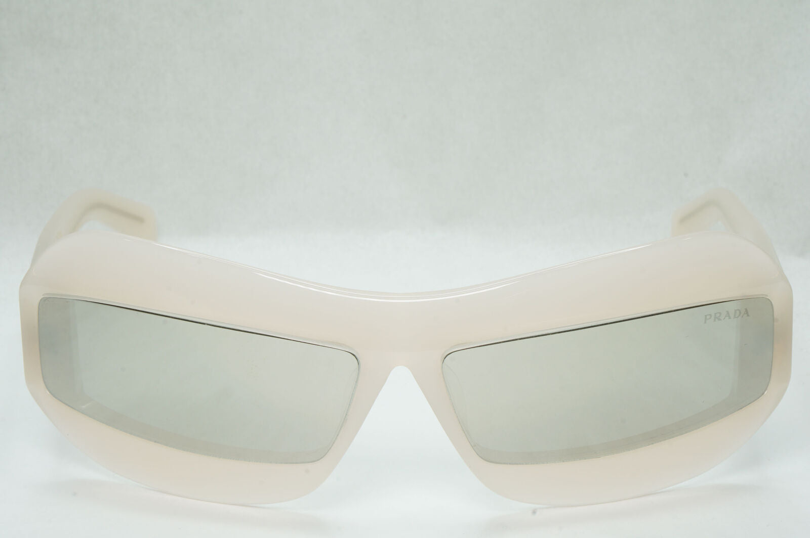 Prada Sunglasses Opal Nude White Silver Mirror Wrap PR30YS SPR 30Y 13D-2B0