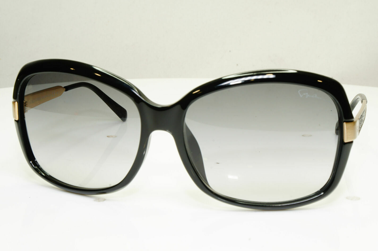 Giorgio Armani Stingray Leather Black Gold Sunglasses Womens GA 934 2E9VK 30343