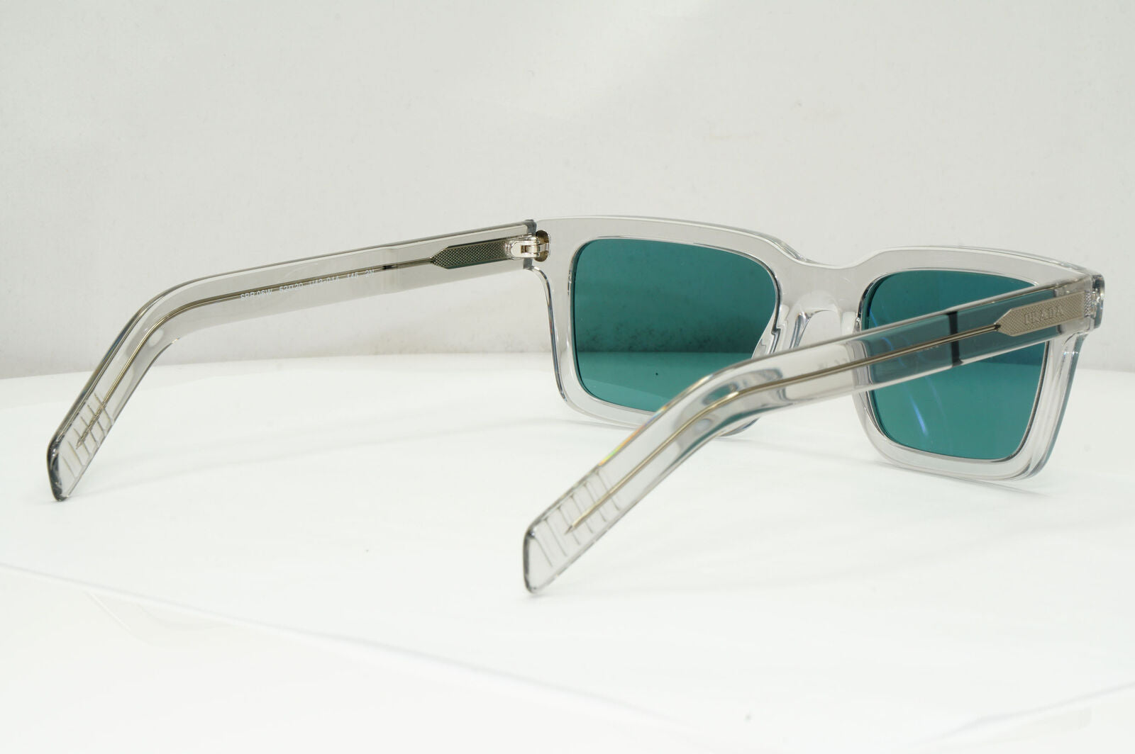 Prada Sunglasses Transparent Grey Crystal Blue Mirror PR06WS SPR 06W U43-01A