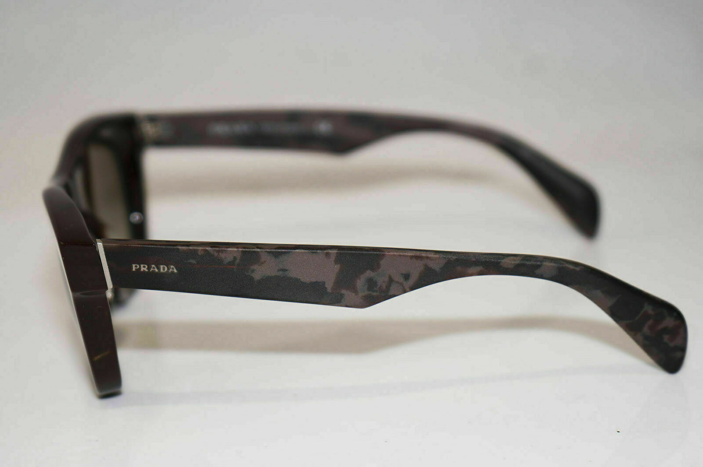 Authentic PRADA Womens Sunglasses Brown Square Marble SPR 04Q DHO-4M1 13011