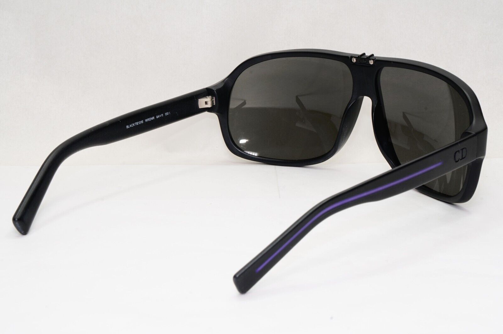 Dior Sunglasses 2014 Vintage Pilot Square Black Tie 131S WRDNR 64mm 121223