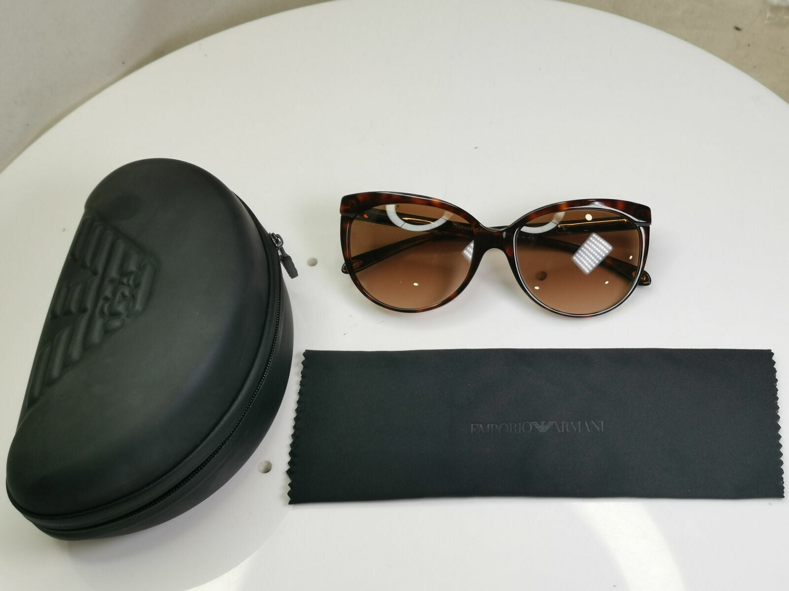 Tiffany & Co Gold Brown Sunglasses Roman Numbers Tortoise TF 4097 8002/3B 30069