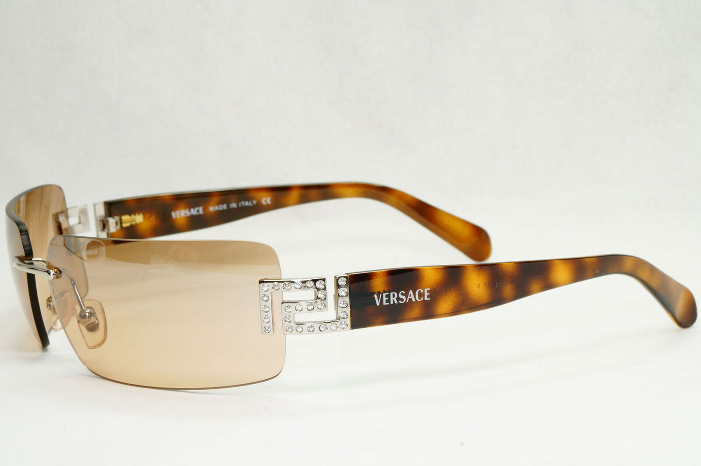 Versace Sunglasses 2004 Vintage Rimless Brown Mirrored MOD 2017-B 1000/8Z 210124