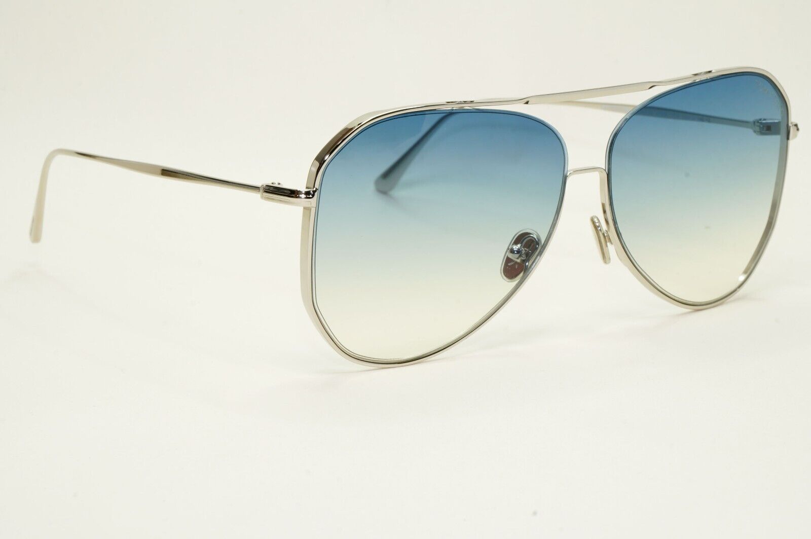 Tom Ford Sunglasses Charles-02 Silver Blue Gradient Square FT0853 TF 853 16W