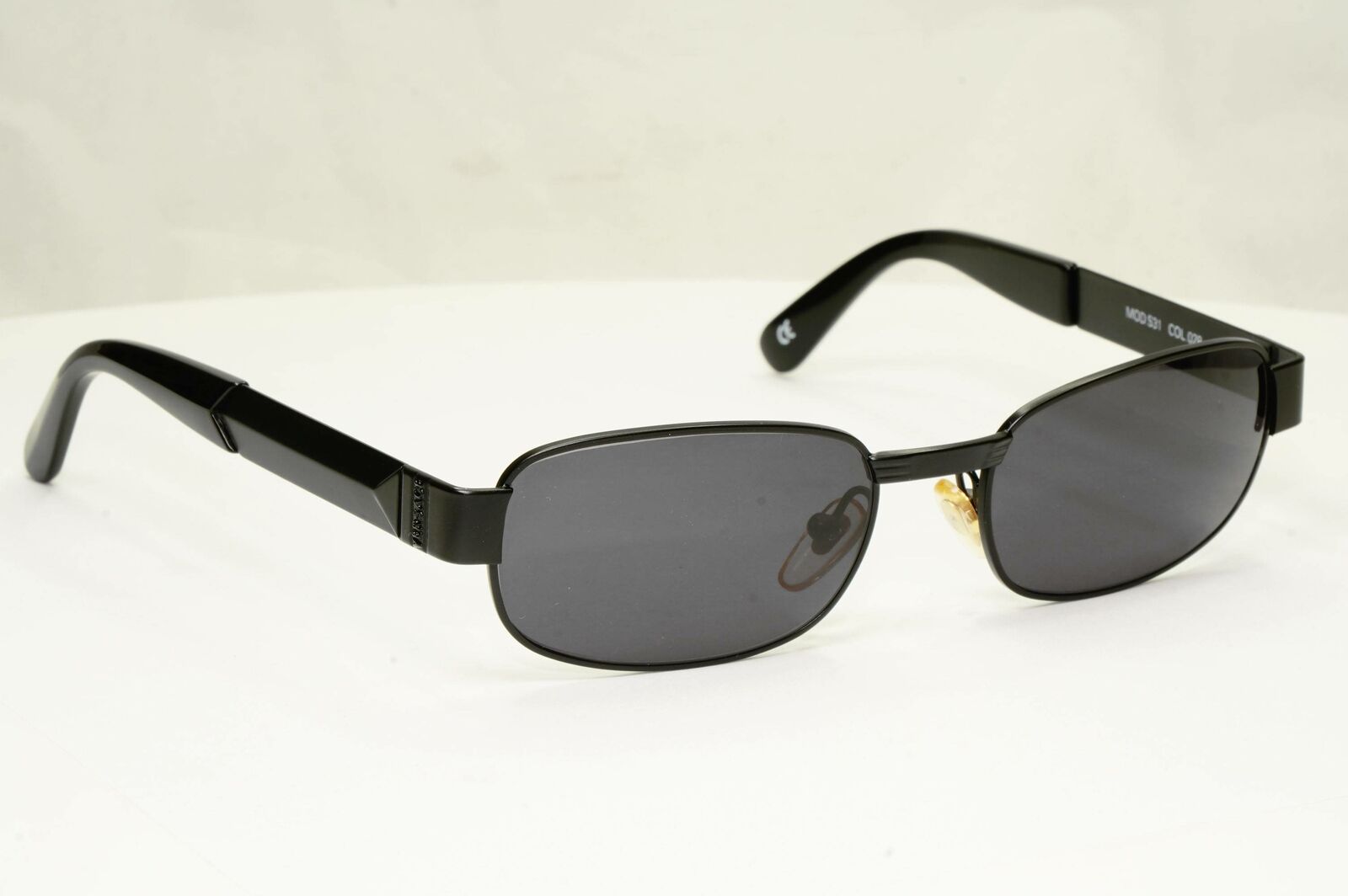 Gianni Versace 1996 Vintage Unisex Black Rectangle Sunglasses MOD S31 COL 028
