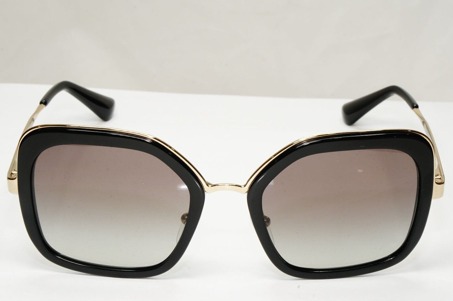 Prada Sunglasses Black Gold Square Grey Gradient PR57US SPR 57U 1AB-0A7 [a]