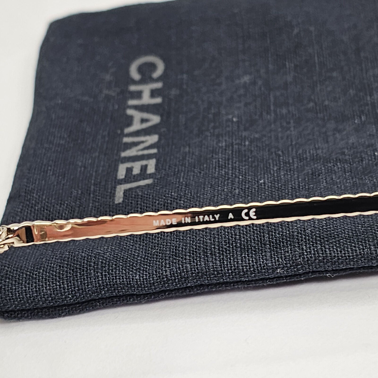 Chanel Sunglasses Gold Brown Square Metal Chain 2181-S c.395 56mm Cat 1