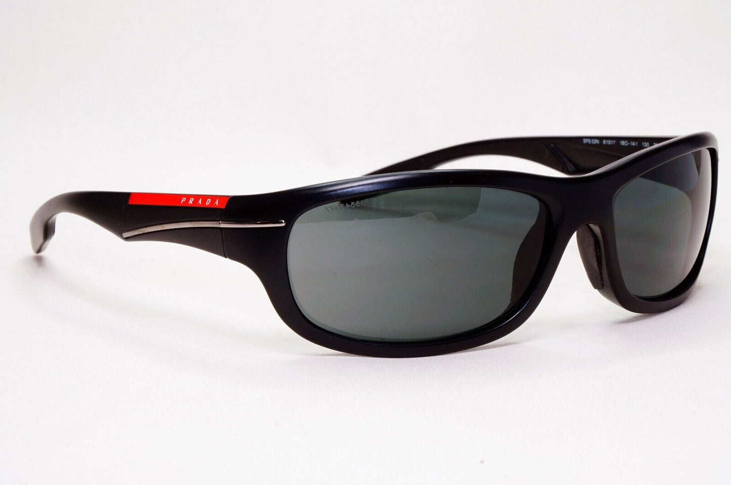 Prada Sunglasses 2011 Vintage Black Grey Wrap PS02NS SPS 02N 1BO-1A1 061024