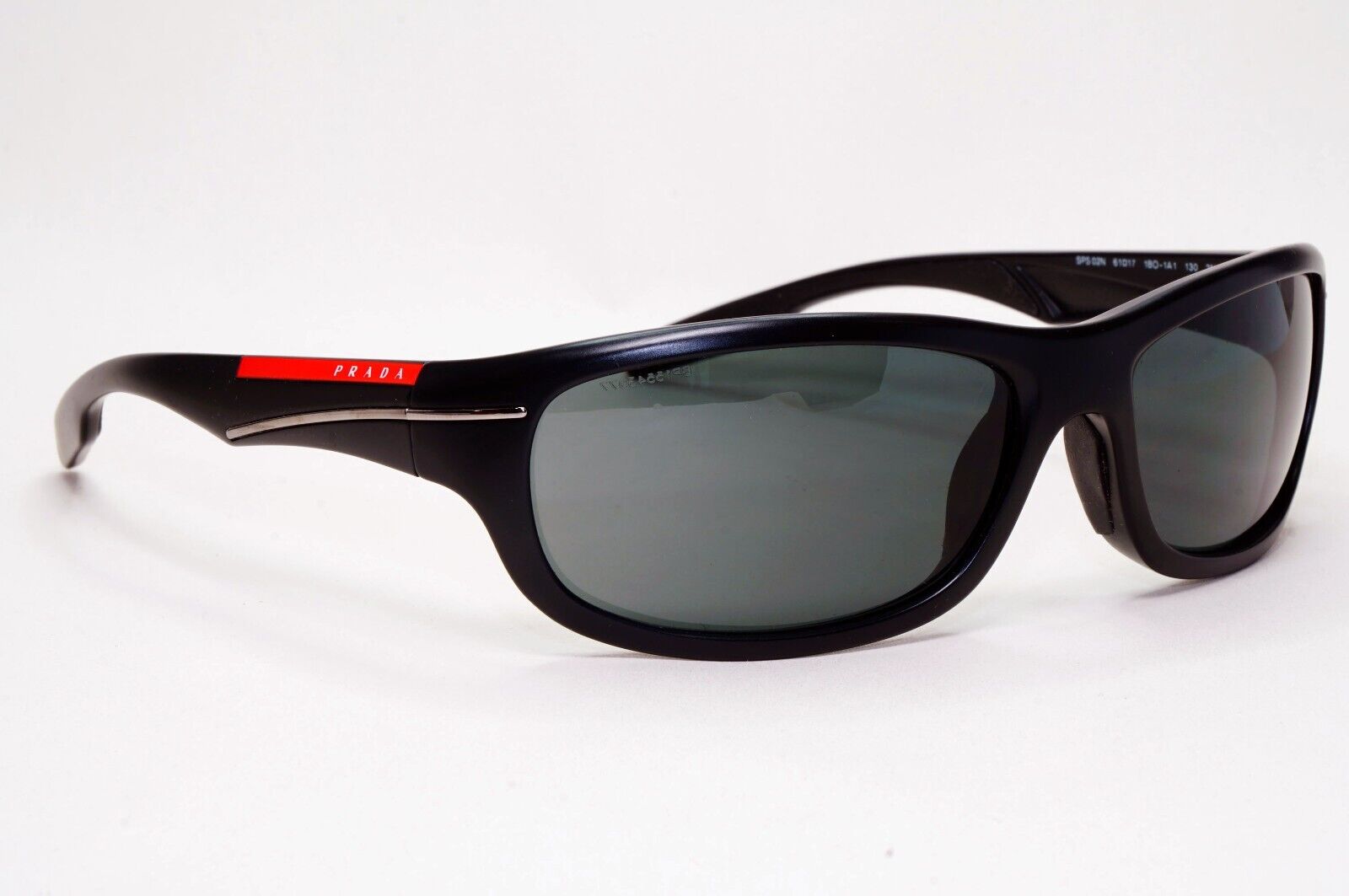 Prada Sunglasses 2011 Vintage Black Grey Wrap PS02NS SPS 02N 1BO-1A1 061024
