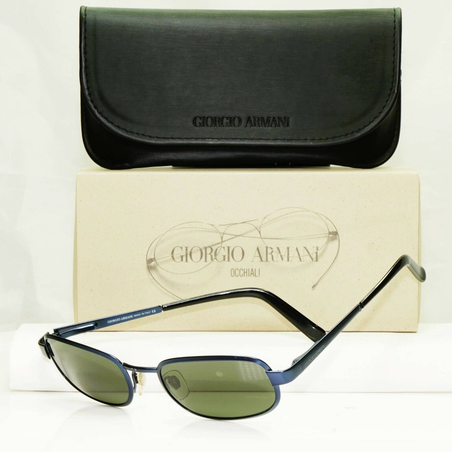Authentic Giorgio Armani Vintage Year 1997 Sunglasses Mens Blue Metal 669 1013