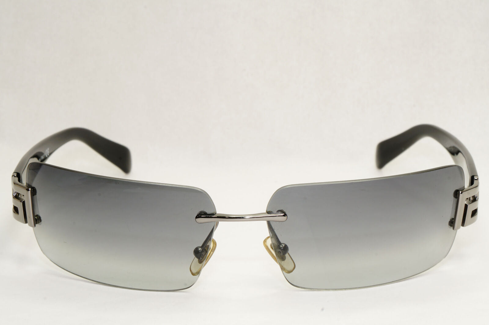 Versace Sunglasses 2004 Vintage Rimless Black Grey MOD 2017 1001/8G 180124