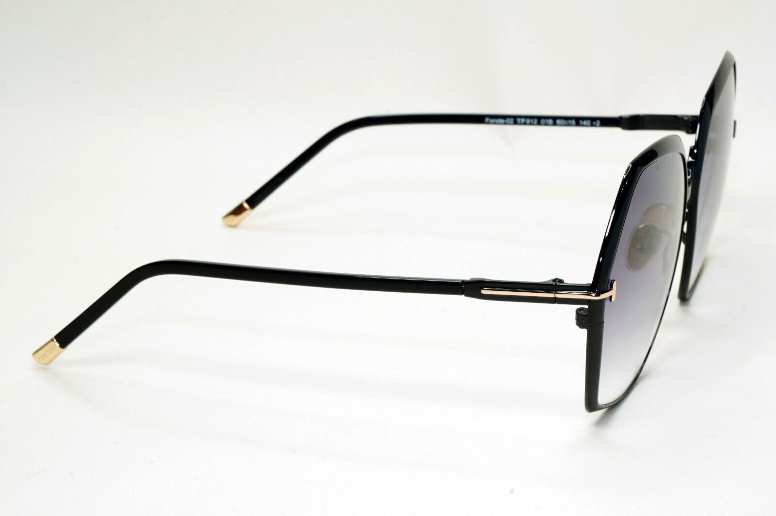 Tom Ford Sunglasses Fonda-02 Hexagon Black Grey Gradient FT0912 TF 912 01B