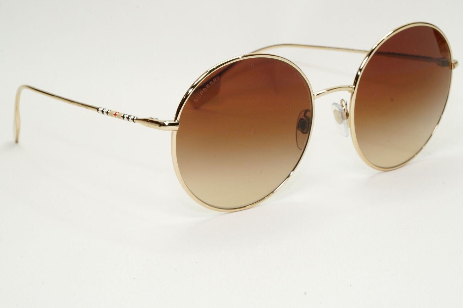 Burberry Sunglasses Round Gold Brown Gradient Metal BE 3132 Pippa 1109/13 58mm