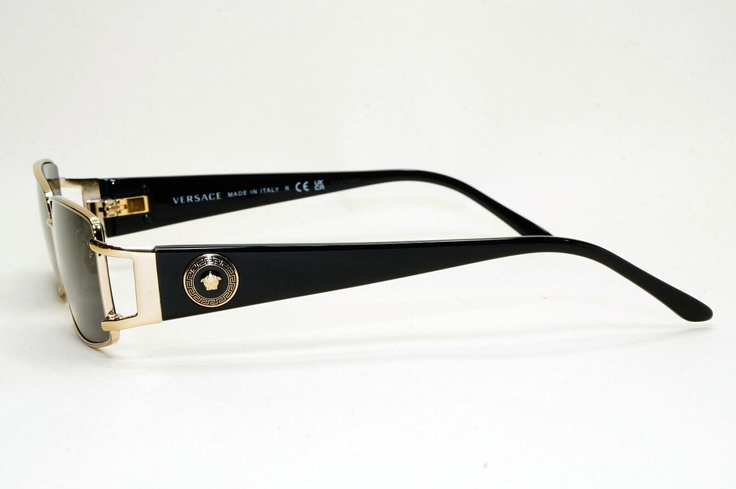 Versace Sunglasses Black Gold Medusa Rectangle Small MOD 1163-M 1252 52mm