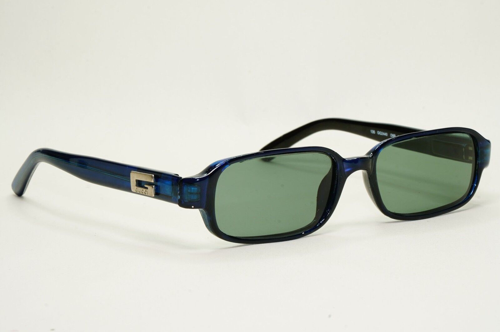 Gucci Sunglasses 1995 Vintage Blue Green Glass Lens Rectangle GG 2440 D8B 250924