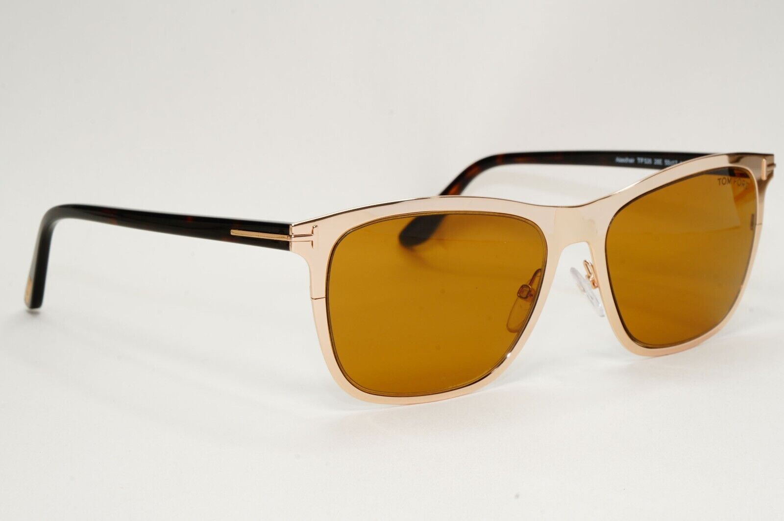 Tom Ford Sunglasses Alasdhair Gold Brown Metal Square FT0526 TF 526 28E 55mm