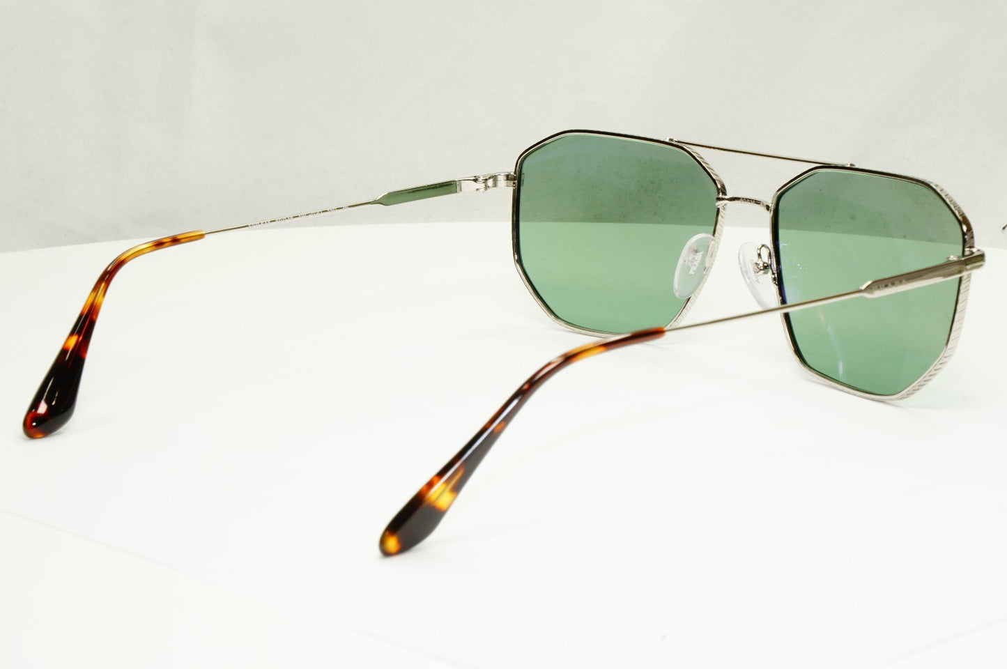 Prada Sunglasses Glass Lens Silver Green Metal Navigator PR64XS SPR 64X 1BC-02D