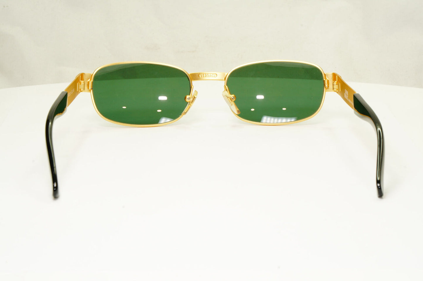 Gianni Versace 1996 Vintage Unisex Gold Rectangle Sunglasses MOD S31 COL 14M