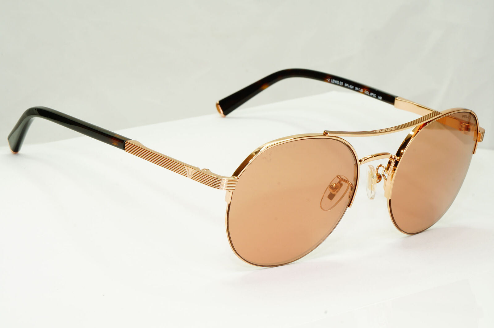 Police Lewis Hamilton F1 Sunglasses Gold Copper Mirror Round SPL A24 COL 8FCC