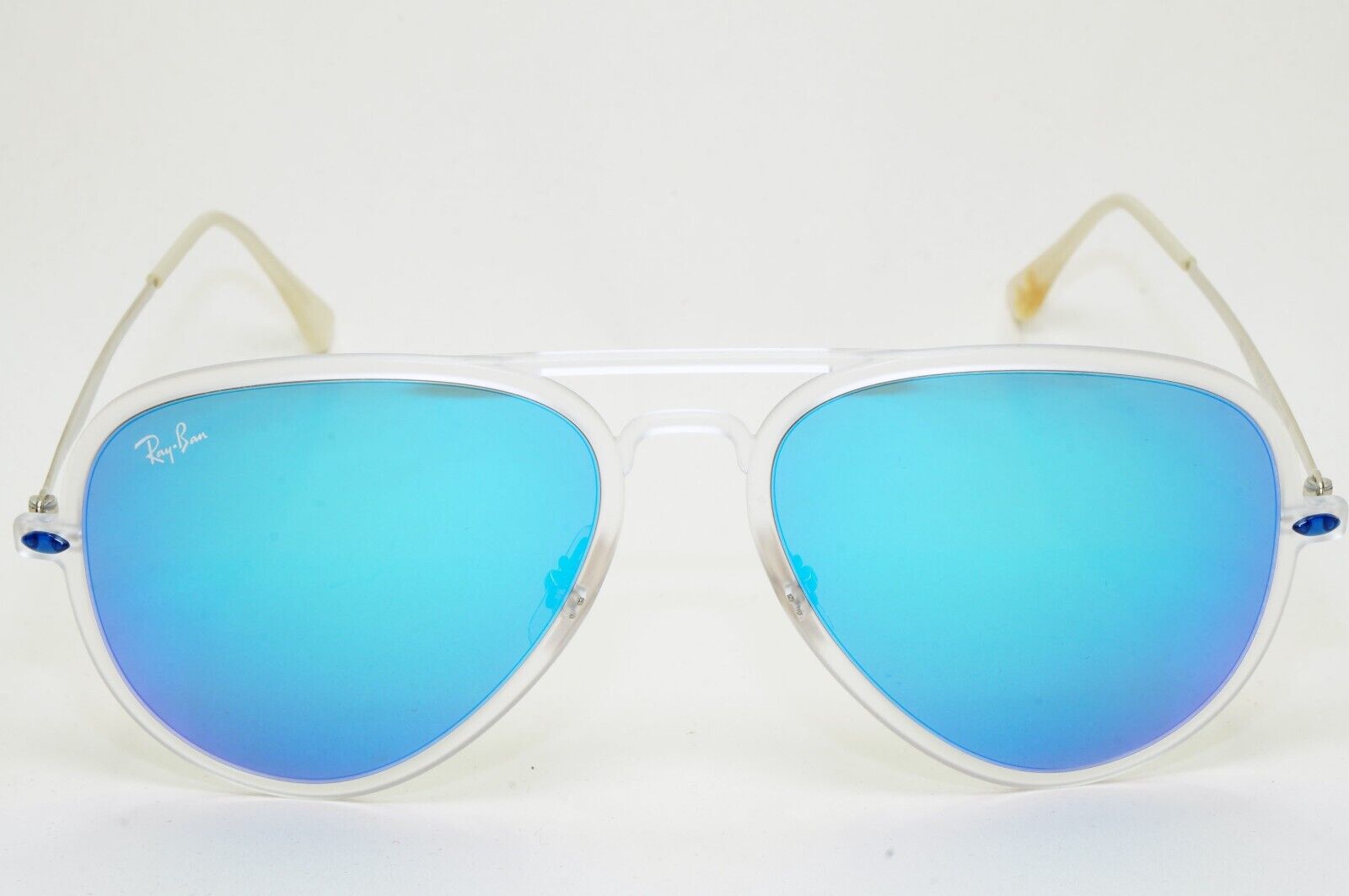 Ray-Ban Sunglasses 2015 Rare Aviator LightRay 2.0 Blue Mirror RB 4211 646/55