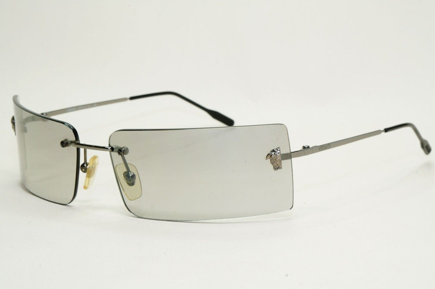 Versace Sunglasses 2002 Vintage Rimless Gunmetal Grey MOD N35 89M/264 270924