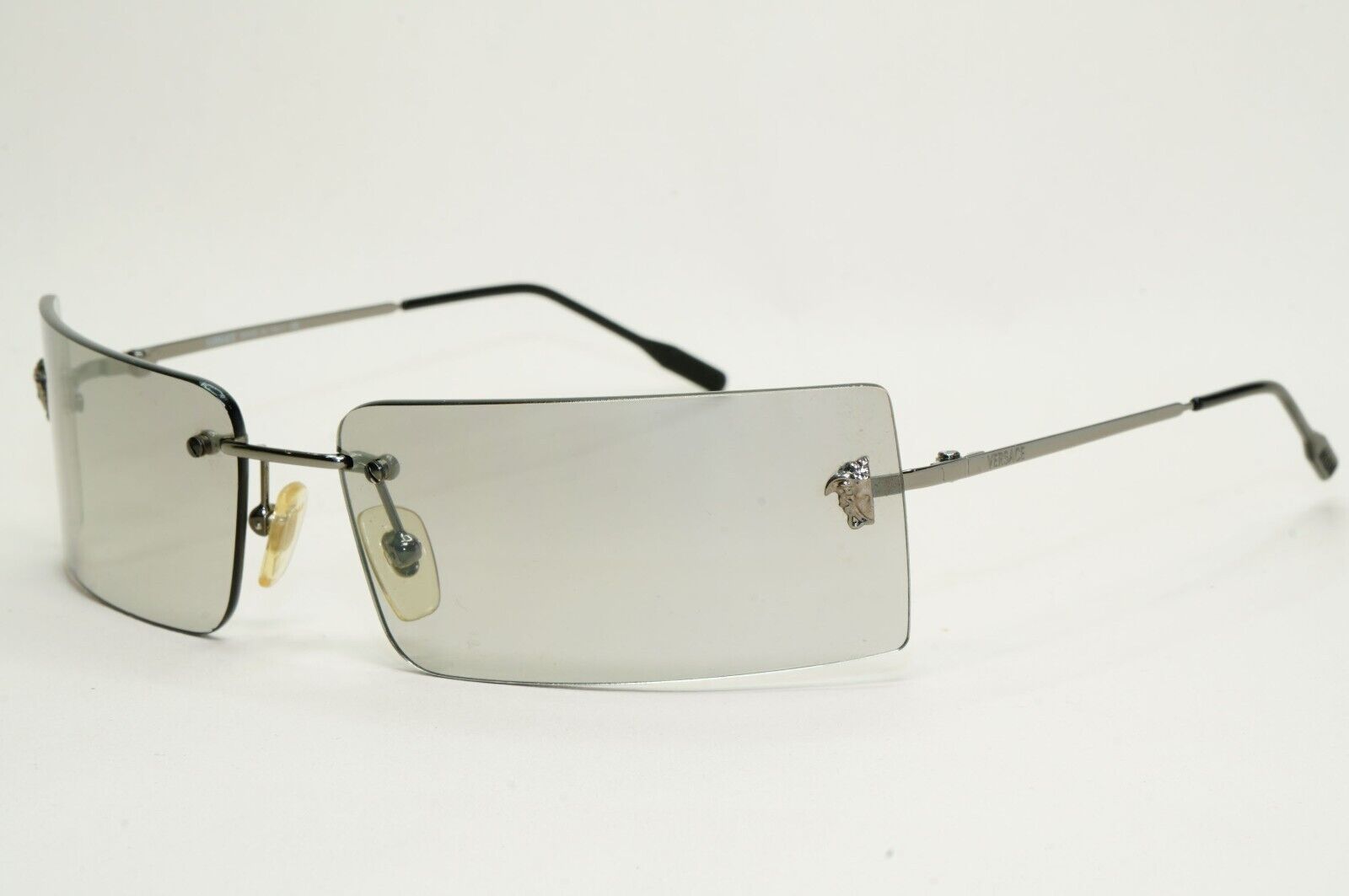 Versace Sunglasses 2002 Vintage Rimless Gunmetal Grey MOD N35 89M/264 270924