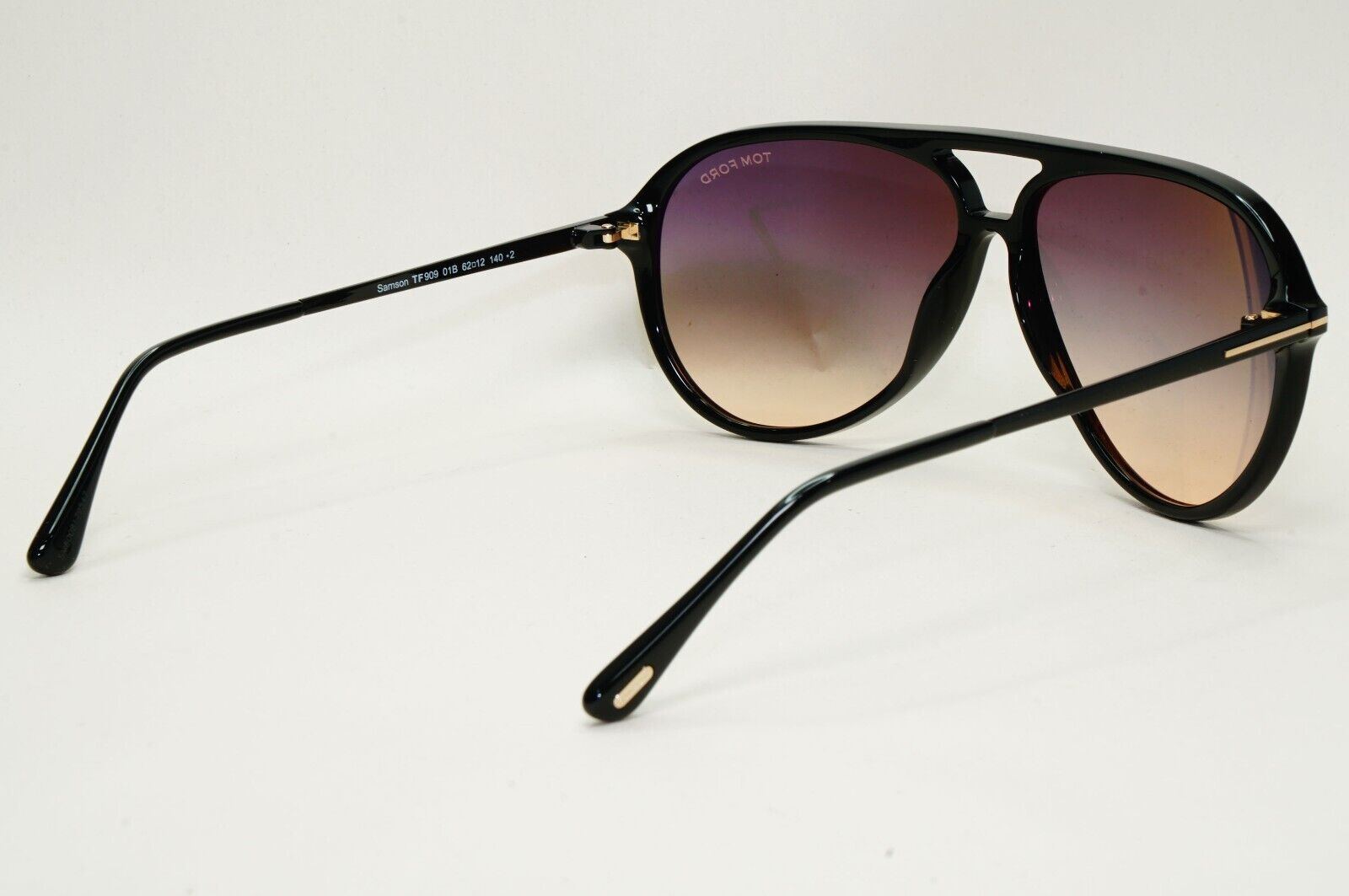 Tom Ford Sunglasses Samson Black Pilot Grey Gradient FT0909 TF 909 01B