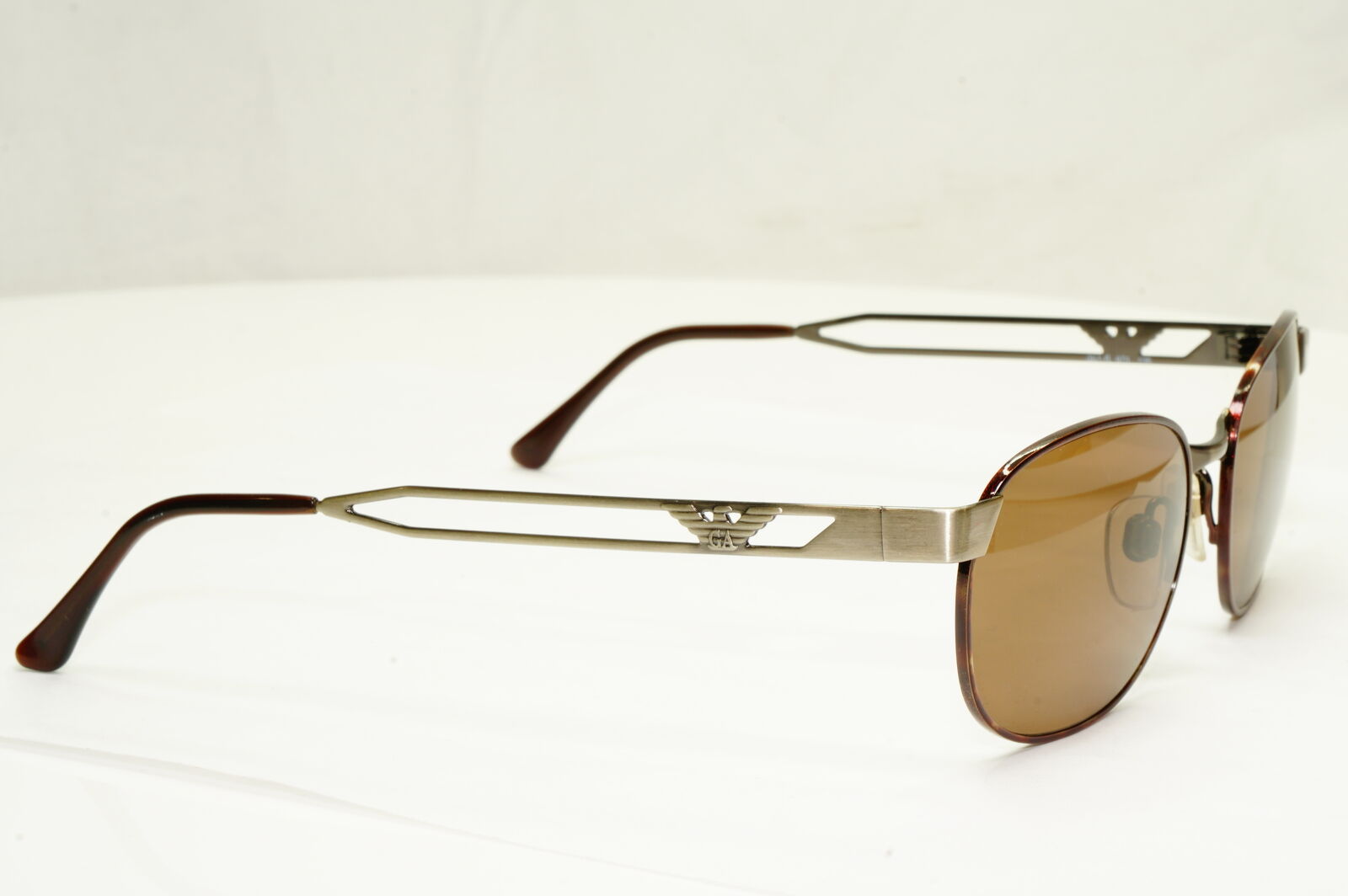 Emporio Armani 1997 Vintage Metal Sunglasses Mens Womens Silver Eagle 051 973