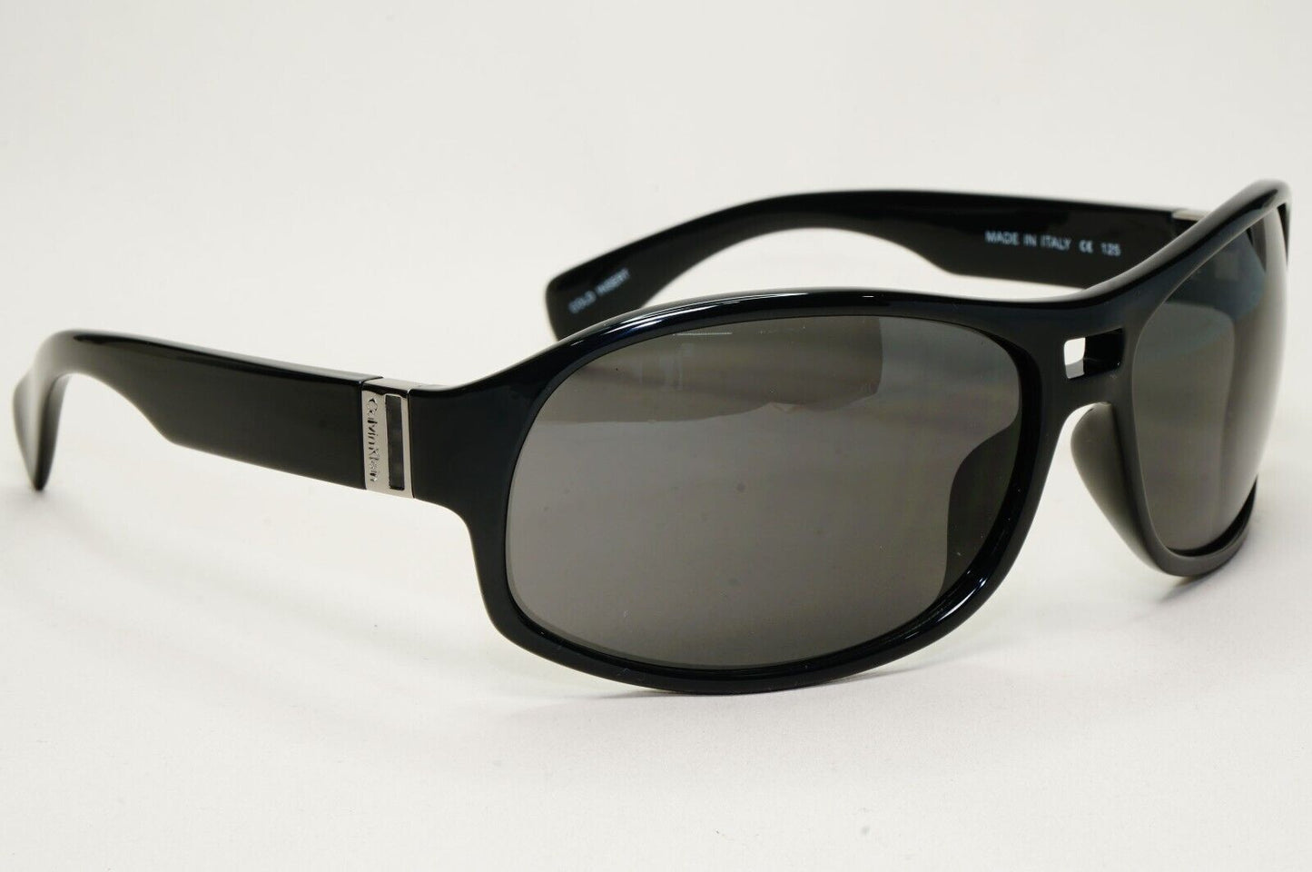 Calvin Klein Sunglasses 2005 Vintage Black Grey Wrap Retro 849S 090 121124