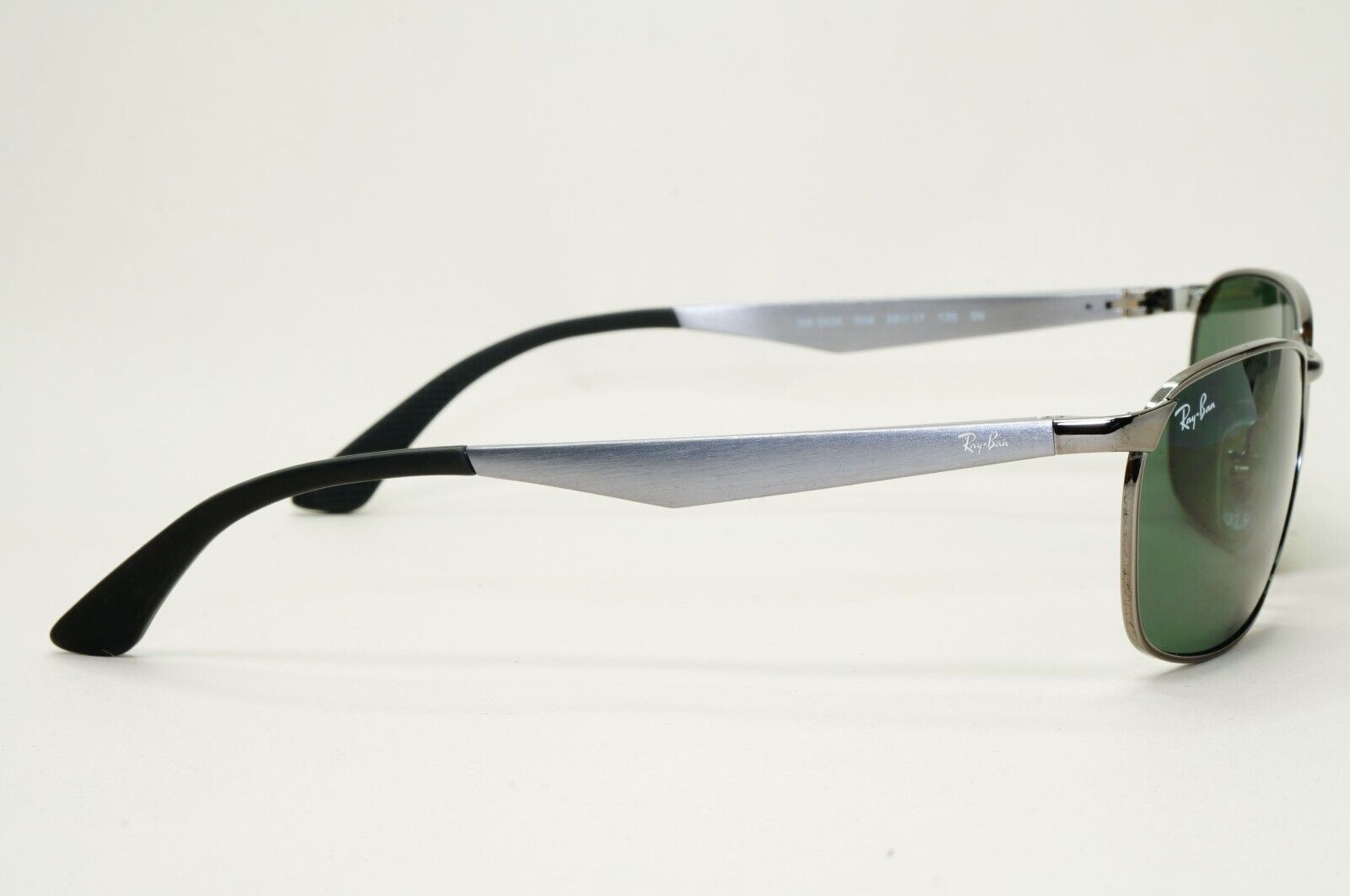 Ray-Ban Sunglasses Gunmetal Green Brushed Aluminium Metal RB 3534 004 59mm